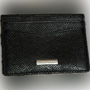 Hugo Boss Textured Black Card Holder